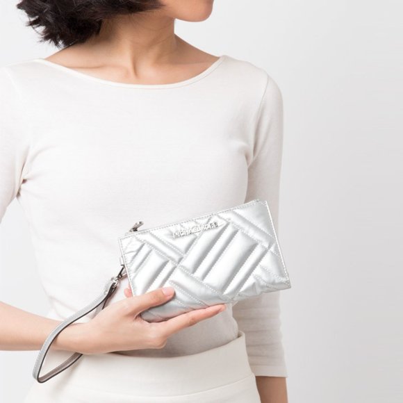 🆕️ Michael Kors Peyton Large Double Zip Wristlet - Picture 4 of 7